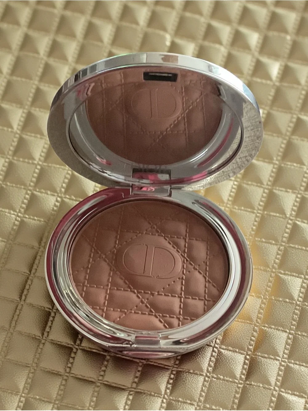 Dior Forever Natural Bronze PowderCompact in with Quilted Leather Lid - 03